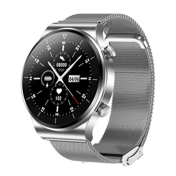 

2022 fashion watchoriginal smart watch leather android wrist new mens watches, Slivery;brown
