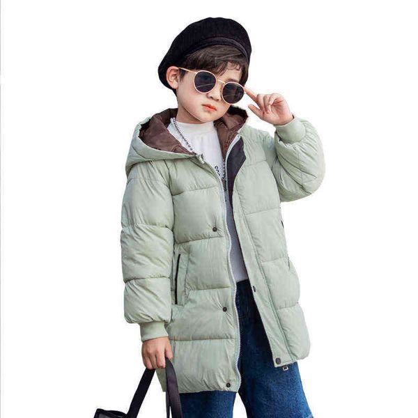 2021 Inverno New Fashion Children Coastar Outerwear Boy and Girl Autumn Cotton Casat 2-8yrs Parka Kids Roupos J220718