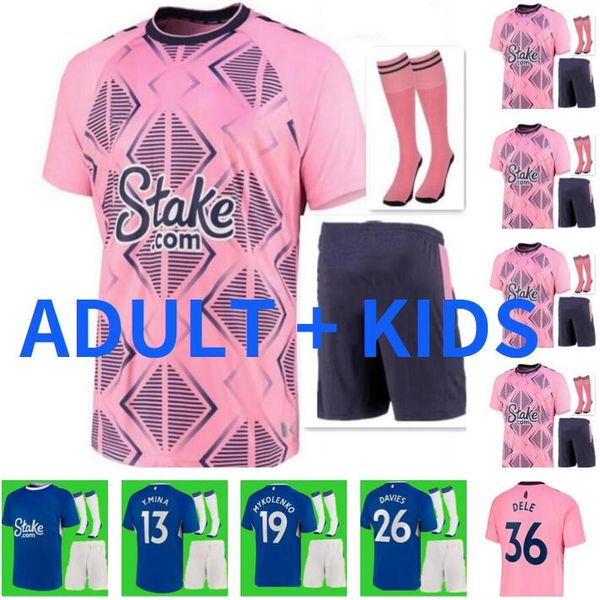 

kids kit 22 23 everton soccer jerseys richarlison calvert-lewin james 2022 2023 sigurdsson walcott kean third goalkeeper football shirt unif, Black;yellow