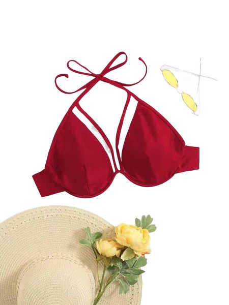 

plus harness push up bikini p1do#, Black