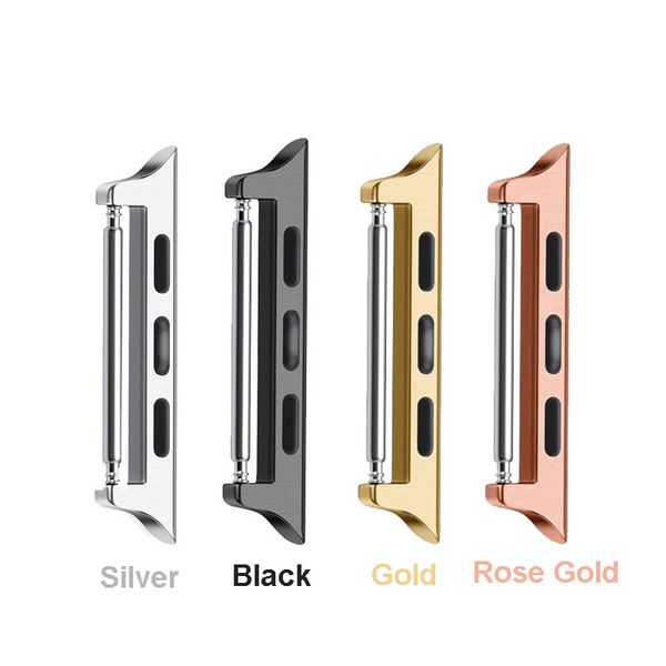 

stainless steel watchband adapter for iwatch 123456 smart straps connector for apple watch seamless aluminum wristband linkers