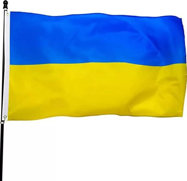 90X150 cm Ucraina Bandiera Nazionale Appesa Poliestere Blu Giallo UA UKR Bandiere ucraine per la decorazione Bandiere Banner europeo