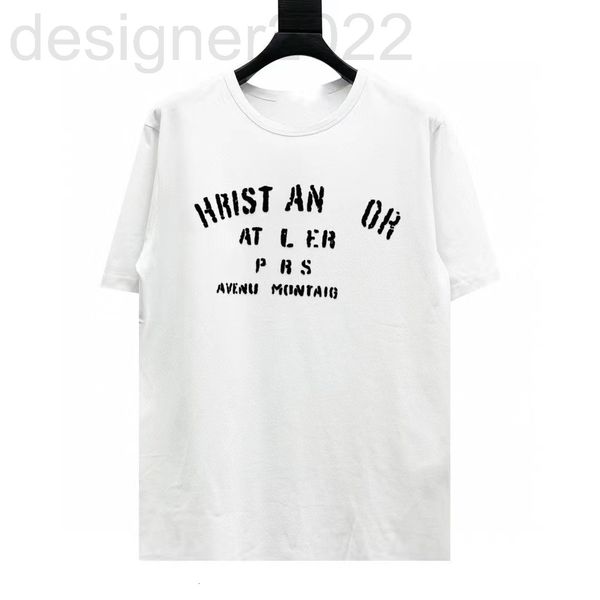 

women's t-shirt designer d house ceiling version chest letter slogan printed short sleeves can be solid hjey, White