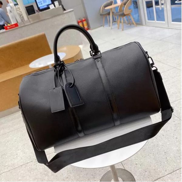 

new men duffle bag women travel bags hand luggage travel bags men pu leather handbags large crossbody bags totes 47cm
