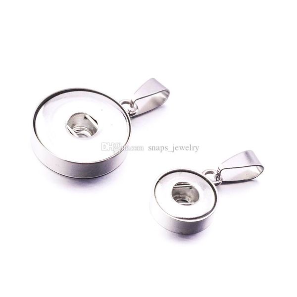 Edelstahl 12mm 18mm Druckknopf Charms Anhänger Knöpfe zum Herstellen von DIY Druckknöpfen Armband Halskette Druckknopf Schmuck