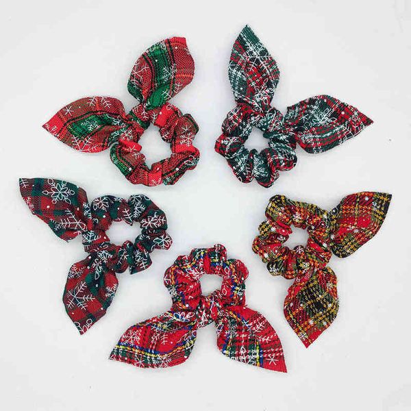

christmas hairband headband ponytail holder cute new year party bowknot hair accessories scrunchies festival headwear headdress aa220323, Pink