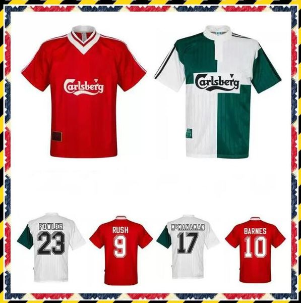 

1995 1996 fowler rush barnes clough redknapp retro soccer jersey collymore 95 96 mcateer mcmanaman fowler vintage classic football shirt, Black;yellow