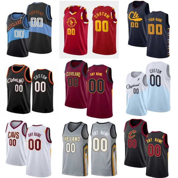 

75th custom jersey cleveland''cavaliers''men women youth cedi 16 osman denzel 45 valentine lauri 24 markkanen evan 4 mob, Black;red