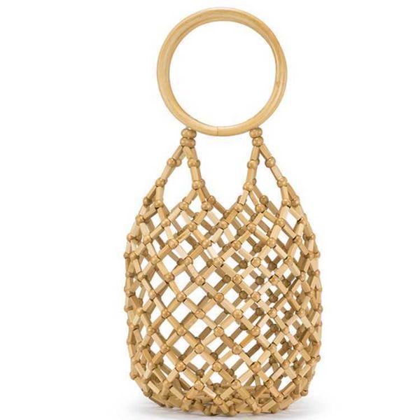 

bag beach straw pineapple shape women's hand-held creative weaving rattan ins bamboo bag gift crafts
