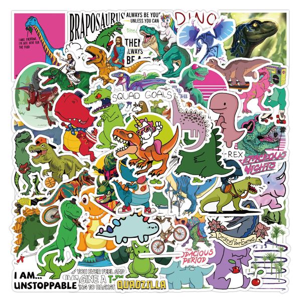 

new waterproof 10/30/50pcs cute cartoon dinosaur graffiti stickers diy motorcycle luggage skateboard funny classic toy decal sticker car sti