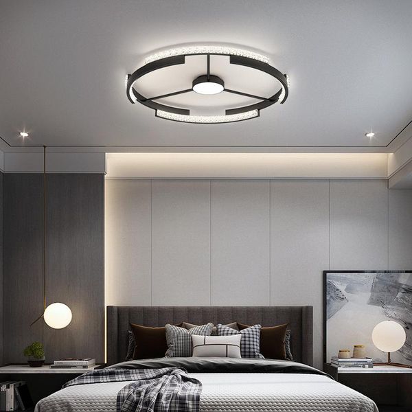 Plafoniere Lampadario moderno a LED per soggiorno Camera da letto Bianco/Nero Apparecchio di illuminazione per interni Lampada Decorazione Apparecchio