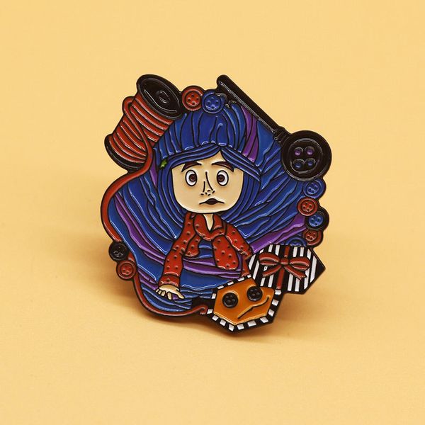 

cute enamel pins movie brooches bag lapel pin cartoon holiday badges on backpack decoration jewelry gift accessories horror halloween, Blue