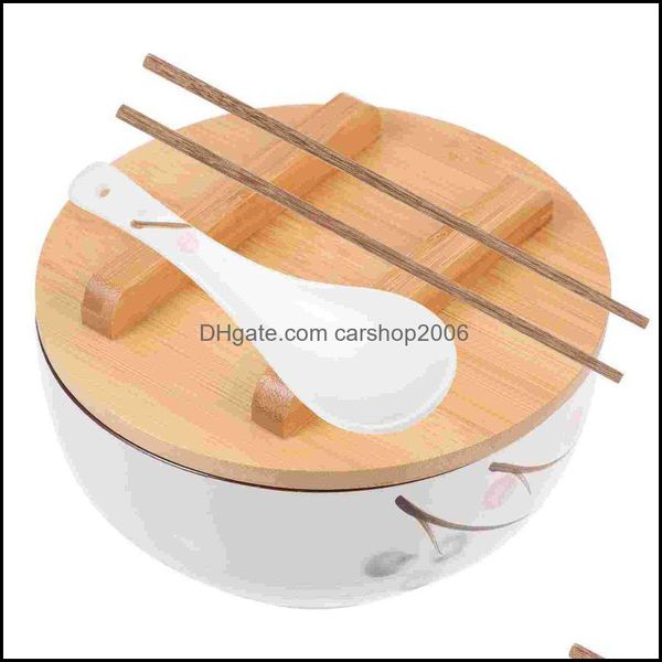 Ciotole Stoviglie Cucina Sala da pranzo Bar Giardino domestico 1 Set Ciotola per noodle Mti-Purpose Usef Dessert Forchetta Cucchiaio Bacchette Assortiti Dho9Y