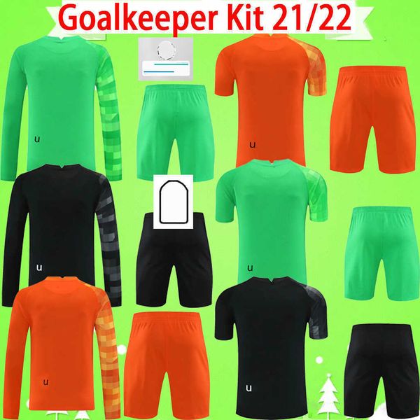 

adults kit with shorts 21 22 #13 n e t o goalkeeper soccer jerseys mens sets home away suits football shirt 2021 2022 short long sleeve, Black