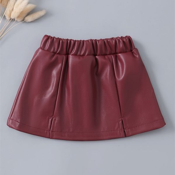 

baby elastic waist pu skirt she02, Blue