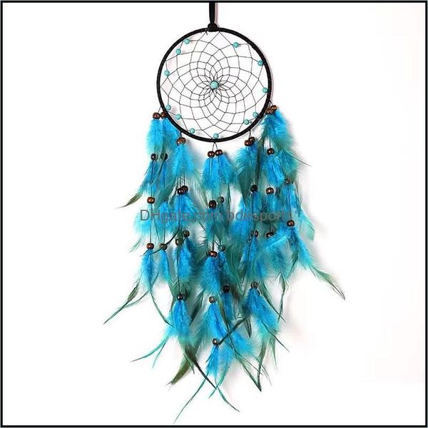 Articoli novità per la casa decorazione giardino blu chiaro dreamcatcher ciondolo fatto a mano Beautif Dream Catcher Decoration Wall Regalo per feste in camera