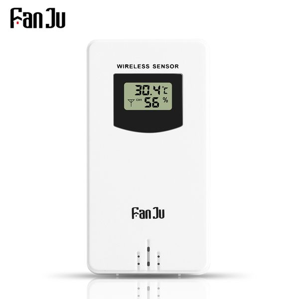 Fanju Temperatura Umidità Sensore Wireless Misuratore Igrometro Termometro Digitale Elettronico Interno/Esterno Utilizzato con Stazioni Meteo 220531