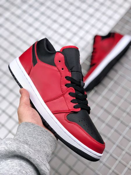 

shoes basketball jumpman 1s low se gym red colorway leather trainers gym red/black-white size 36-46