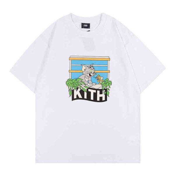 Designer de rua Twera High Maré Men t-shirts Kith Cat Mouse Cartoon de mangas curtas para homens para homens Tee Cotton Tshirts Brands