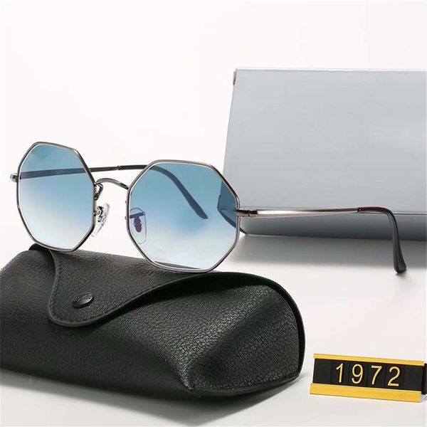 

2021 luxury sunglasses for men and women universal classic fashion hexagon frame summer sun glasses designer whole202t, White;black