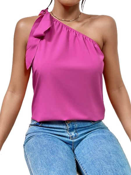 

one shoulder blouse e0fp#, White