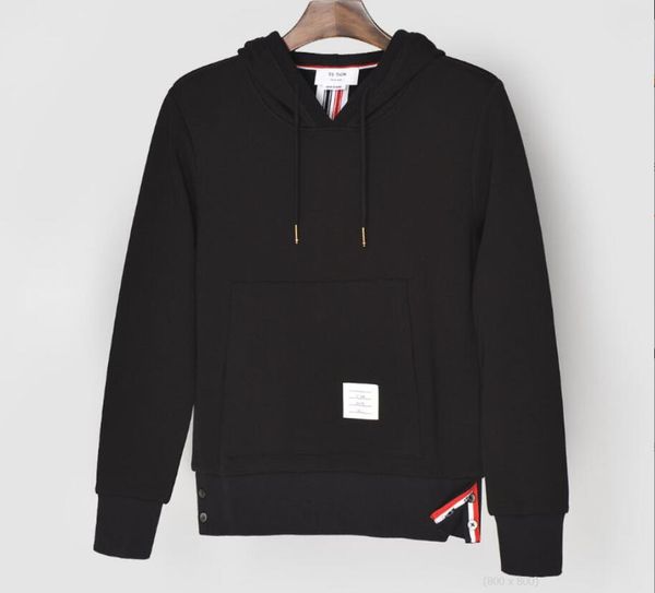 

men's hoodie sweater new webbing hooded pullover cotton loose women's long sleeve splicing casual plus size jacket #s-xxxl, Black