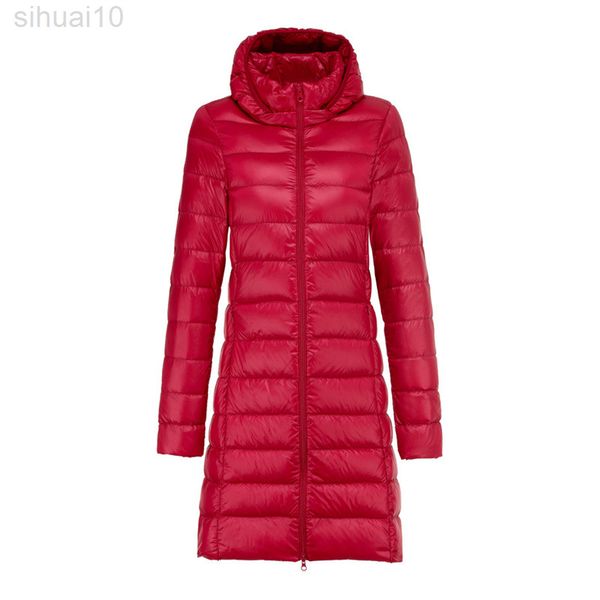 Down Cotton Coat Women Women New Autumn Red Black Pink Fino leve Parkas Fashion Fashion Winter Tops Jacket L220730
