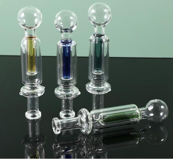 Glass Nector Collector Colore interno Stelo cucchiaio Tubi Novità accessori per fumatori Bruciatore a nafta Tubo per rig narghilè acqua bong