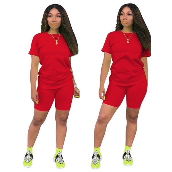 Echoine 2 Piece Summer Atbits for Women Shorts Set Casual Trade Clest Women Women Whothirts Jogging Femme Gym Sport Set Setting Sets T200603