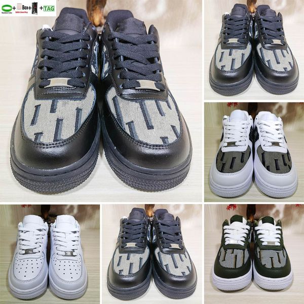 

classic men women 1 low casual shoes triple black white mens trainers outdoor sports sneakers walking jogging platform 36-45