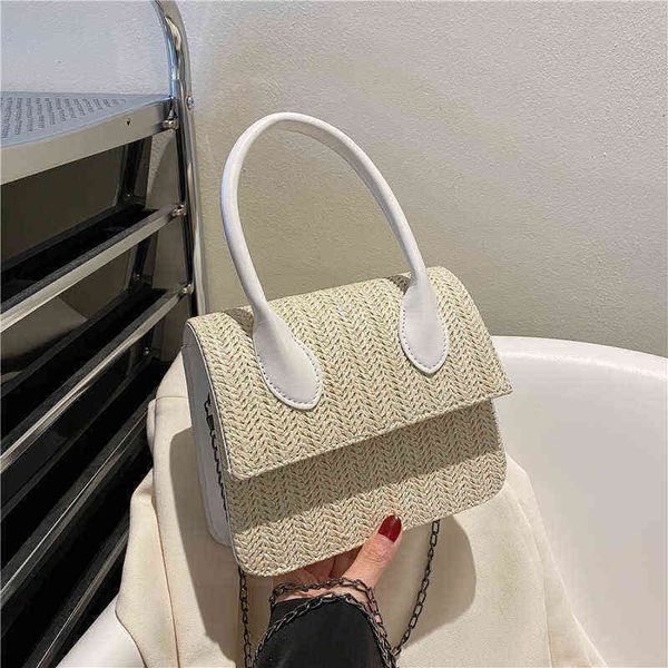 

evening bag women straw woven shoulder bag pu leather splicing handbag summer casual messenger crossbody beach travel satchel handags 2022 2