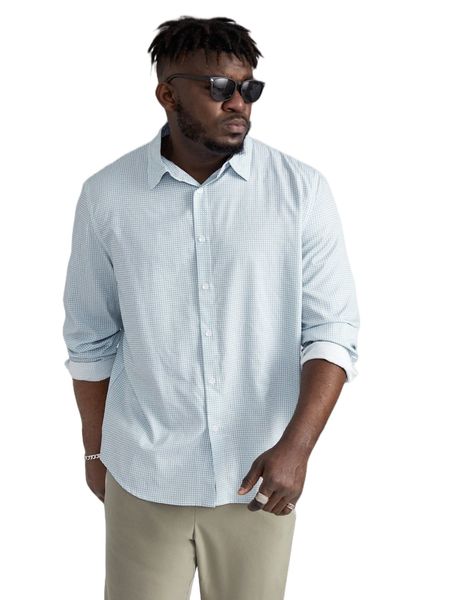 

extended sizes men drop shoulder plaid print shirt m6l8#, White;black