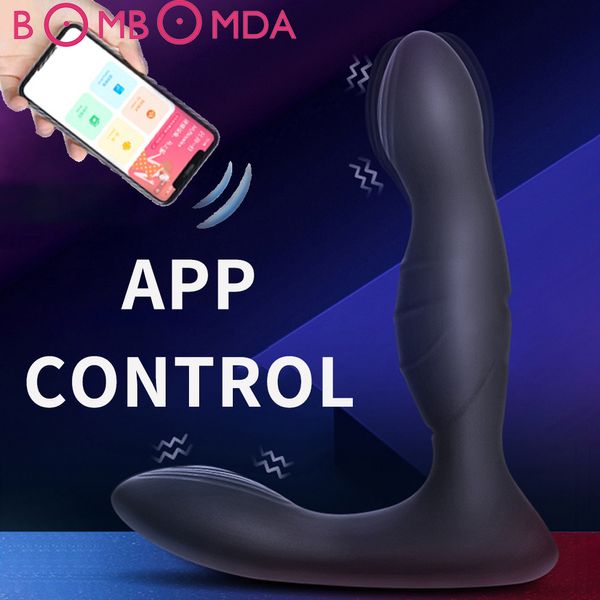 APP Control Männliche Prostata Massage Anal Vibratoren Stecker Silikon Wasserdichte Massage Stimulator Butt Erwachsene Spielzeug Für Männer
