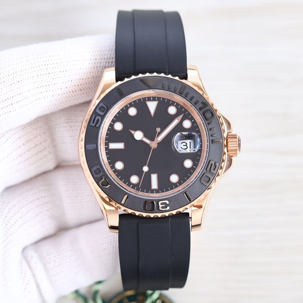

mens watch automatic mechanical watches business wristwatches ceramic case stainless steel strap sapphire montre de luxe 40mm, Slivery;brown