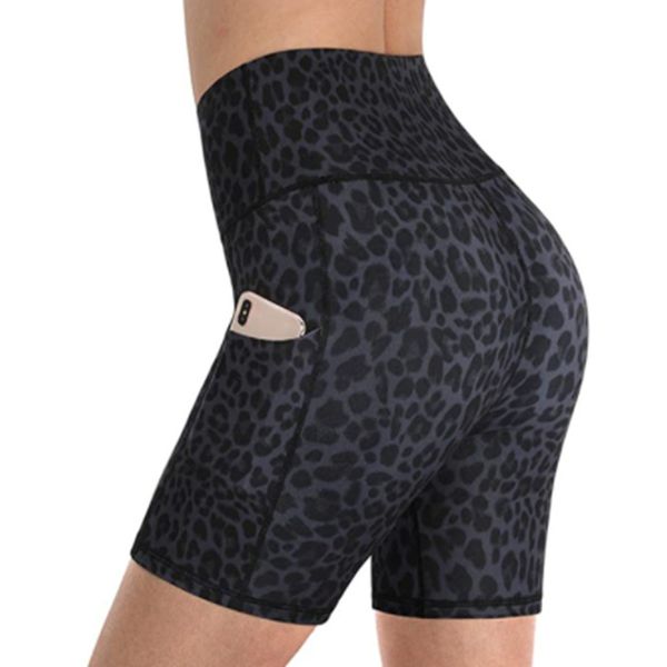 Lu Lu Damen-Shorts, Workout, Leopardenmuster, Radhose, Sport, Schweiß, Schlangenhaut, Biker-Shorts, hohe Taille, bequeme kurze Yoga-Hose, Leggings, heiß, gut, schön