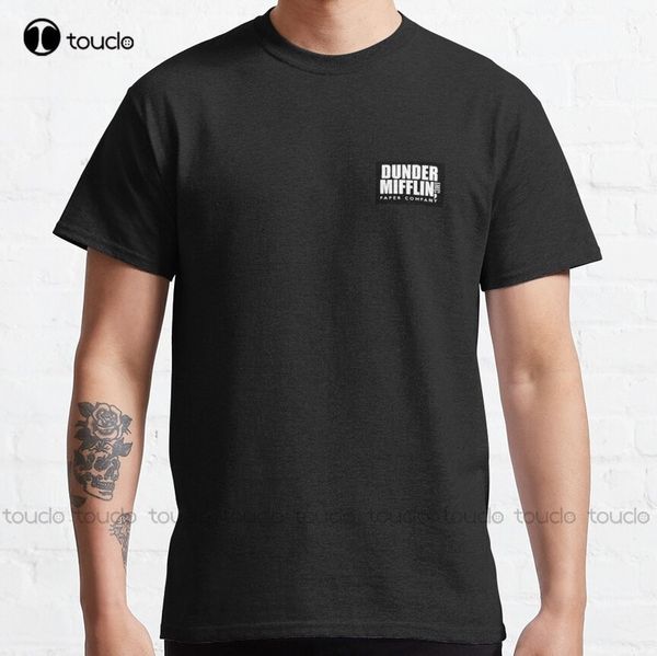 O escritório Dundler Mifflin Paper Company Branco em preto clássico camiseta meninos camisetas personalizado Aldult adolescente unisex Xs-5Xl 220609