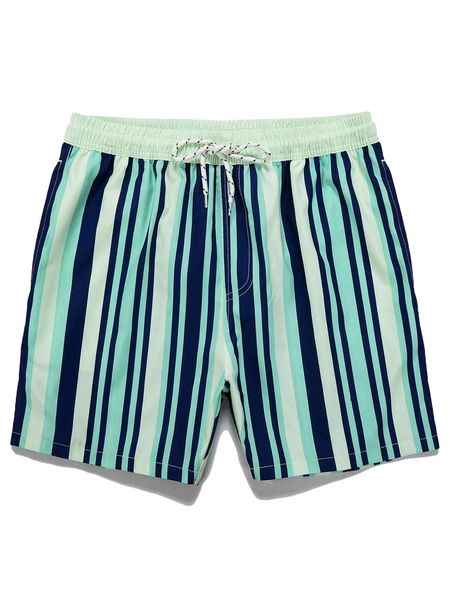 

romwe guys striped drawstring shorts j29d#, White;black