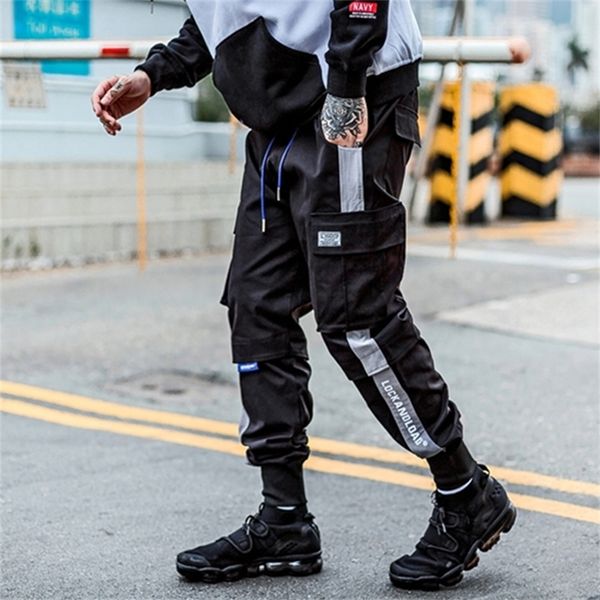 

april momo men ankle-length casual pants male letter embroidery fashion joggers men hip hop slim fit harajuku streetwear lj201217, Black