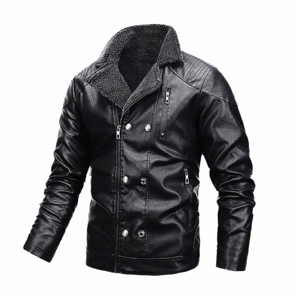 

men's jackets isurvivor 2021 winter motorcycle leather jacket plus velvet size y2tx#, Black;brown