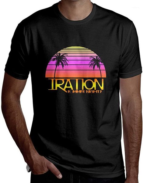 Мужские футболки 2022 летняя футболка Iration Sunset Background Простая шаблон печати Высококачественные повседневные O-шеи свободная одежда