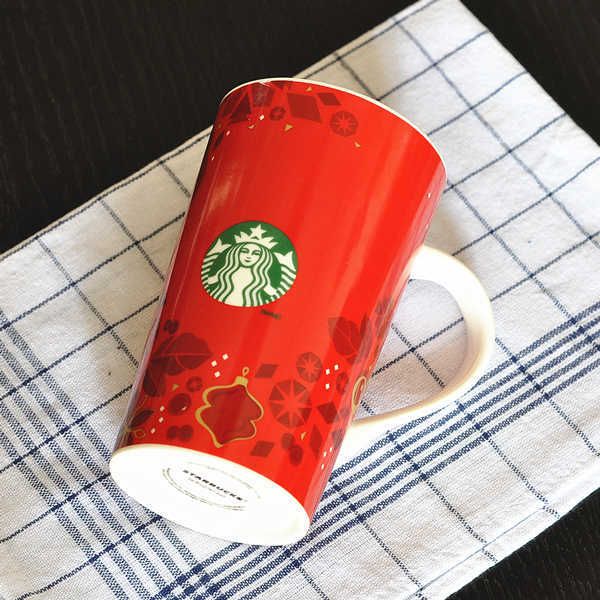 

authentic dad taiwan christmas mug red holiday coffee cup creative ceramic large capacity water cup