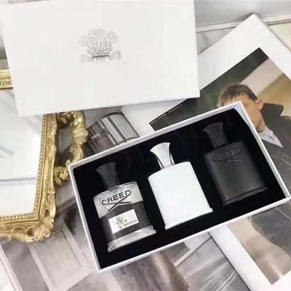 

elegant all-match creed men fragrance 3pcs set intense scent fragrant silver mountain water aventus green irish tweed 30ml*3 long lasting fa