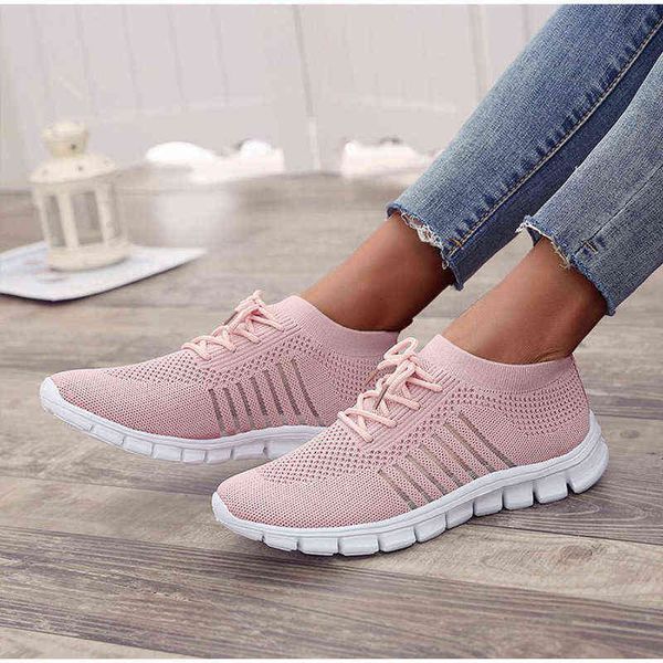 

women's sneakers spring ladies flat shoes casual women vulcanized women 2022 summer light mesh breathable female running shoes y220526, Black