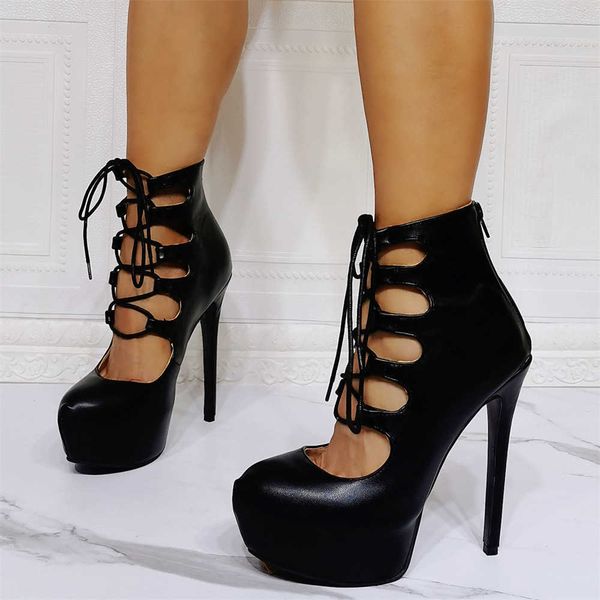 

sorbern custom dress shoes pump bandage thin high-heeled water platform large 46 nightclub high-heeled shoes, Black