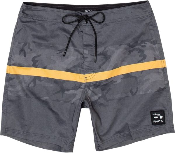 

men's standard 4-way stretch elastic waist 17 inch boardshort x0qg#, White;black