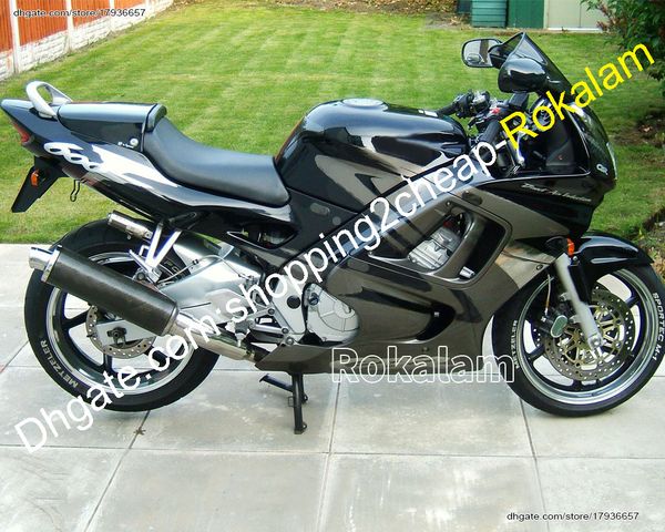 Honda parçaları için motosiklet kabuğu CBR600 F3 600F3 1997 1998 CBRF3 97 98 CBR 600 F3 Siyah Gri Fairing Aftermarket Kiti