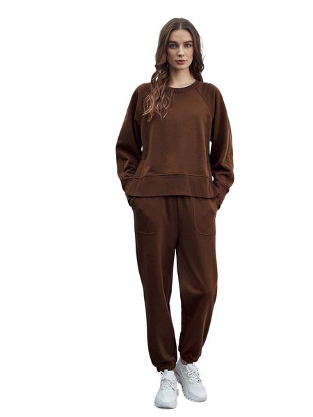 

motf eco recycled polyester cotton elastic waist joggers j0l7#, Black;white