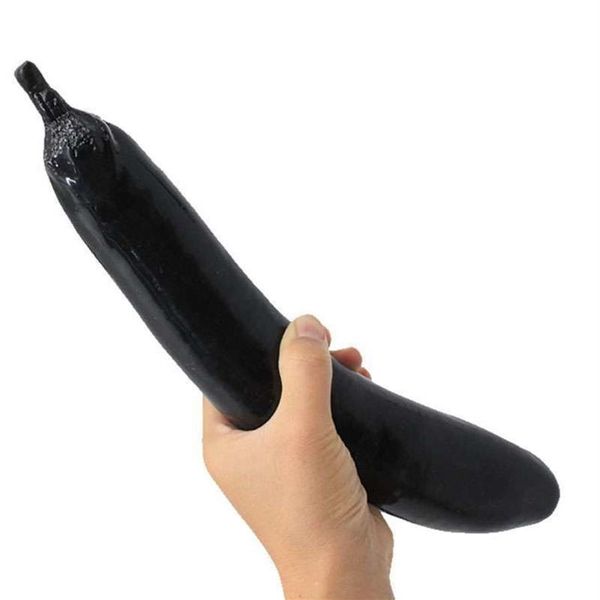 Schwarzer großer realistischer Auberginen-Dildo, riesiger Penis, gefälschte dicke Anal-Großdildos, 257 m