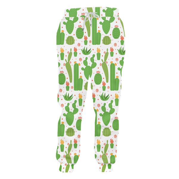 Ifpd 3d calças de jogging para homens planta cactus impressão jogger casual harajuku plus size calças personalizadas gota atacado 220613