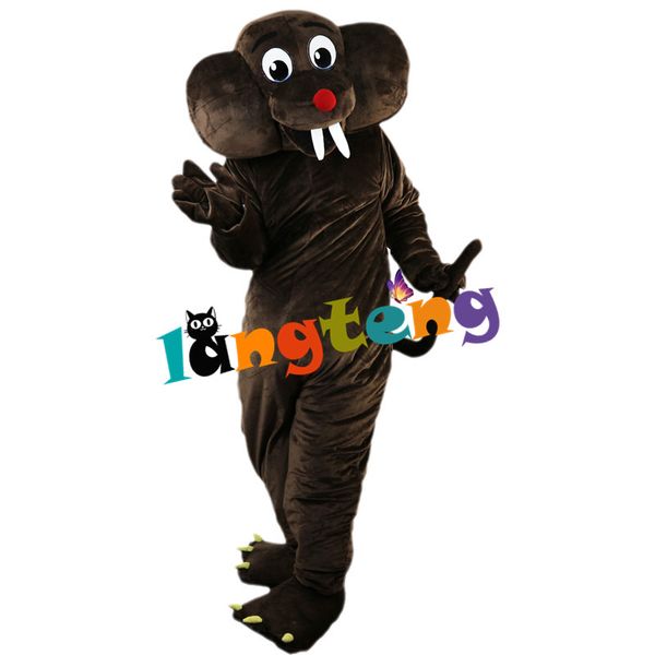 

mascot doll costume 703 deep brown gopher mole mascot costume design cartoon character suit character, Red;yellow